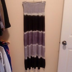 Tied died halter dress or fold over skirt